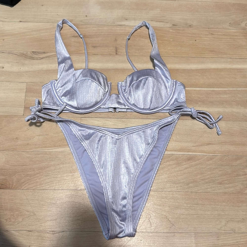 Purple metallic bikini